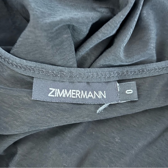 Zimmermann 3/4 Sleeve Black Mini Dress Size 0 - Picture 3 of 3